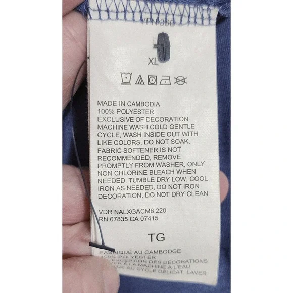 Nautica Mens XL Blue Heathered Wicking Performance Short Sleeve Polo Shirt - Picture 6 of 12